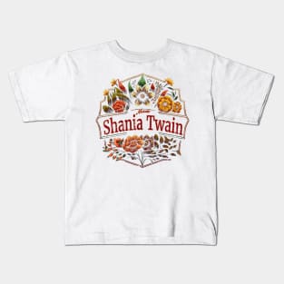 Shania Twain Flower VIntage Kids T-Shirt